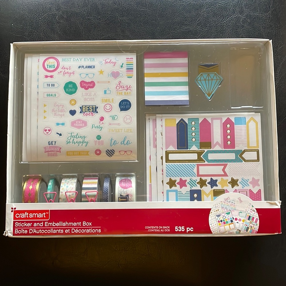 Craft Smart Sticker & Embellishment Box 535 pcs